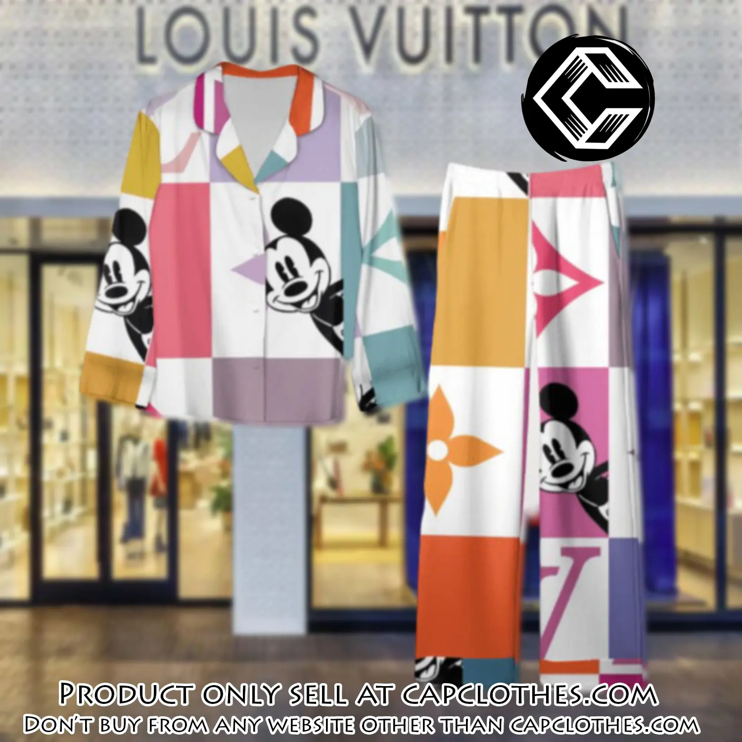 Trending luxury lv satin pajama set pjs1111 cc1735572